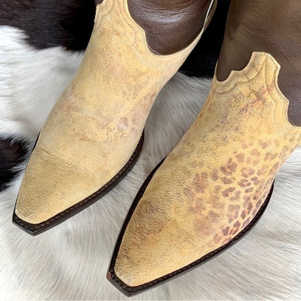 OLD GRINGO ‘Vintage’ Boots Leopard Star Short Cowgirl Cowboy Western Size 8 - Picture 8 of 11